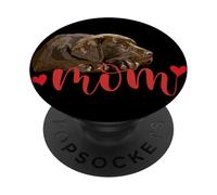 Chocolate Lab Mom Brown Labrador Mom The Lab Mother Lab Mama PopSockets Adhesive PopGrip