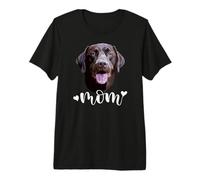 Chocolate Lab Mom Brown Labrador Mom The Lab Mother Lab Mama Premium T-Shirt