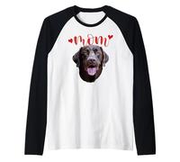 Chocolate Lab Mom Brown Labrador Mom The Lab Mother Lab Mama Raglan Baseball Tee