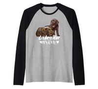 Chocolate Lab Mom Brown Labrador Mom The Lab Mother Lab Mama Raglan Baseball Tee
