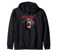 Chocolate Lab Mom Brown Labrador Mom The Lab Mother Lab Mama Zip Hoodie