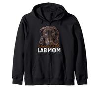 Chocolate Lab Mom Brown Labrador Mom The Lab Mother Lab Mama Zip Hoodie