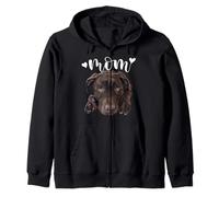 Chocolate Lab Mom Brown Labrador Mom The Lab Mother Lab Mama Zip Hoodie