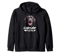 Chocolate Lab Mom Brown Labrador Mom The Lab Mother Lab Mama Zip Hoodie