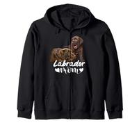 Chocolate Lab Mom Brown Labrador Mom The Lab Mother Lab Mama Zip Hoodie