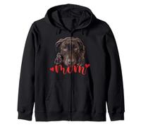 Chocolate Lab Mom Brown Labrador Mom The Lab Mother Lab Mama Zip Hoodie