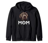 Chocolate Lab Mom Brown Labrador Mom The Lab Mother Lab Mama Zip Hoodie