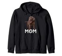 Chocolate Lab Mom Brown Labrador Mom The Lab Mother Lab Mama Zip Hoodie