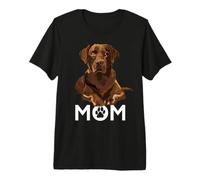 Chocolate Lab Mom Brown Labrador Retriever Mother Dog Mama Premium T-Shirt