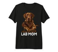 Chocolate Lab Mom Brown Labrador Retriever Mother Dog Mama Premium T-Shirt