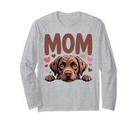 Chocolate Lab Mom Cute Brown Labrador Mother Long Sleeve T-Shirt