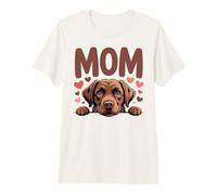 Chocolate Lab Mom Cute Brown Labrador Mother Premium T-Shirt