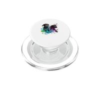 Chocolate Lab Puppies Neon Water Splash Blue Eyes Art PopSockets PopGrip for MagSafe
