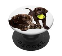 Chocolate Lab The Dog Father The Lab Mother Brown Lab Lover PopSockets Adhesive PopGrip