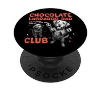 Chocolate Labrador Dad Club Chocolate Lab Dog Father's Day PopSockets Adhesive PopGrip