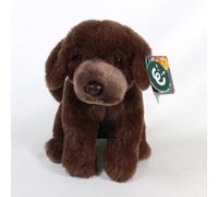 Chocolate Labrador Plush Soft Toy Living Nature Animal Teddy Dog 20cm Child Gift