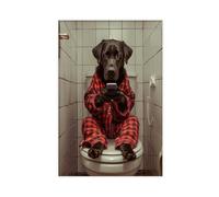 Chocolate Labrador Retriever Art Canvas Poster Wall Art Decor Print Picture Paintings for Living Room Bedroom Decoration 12x18inch(30x45cm)