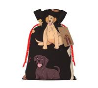 Chocolate Labrador Retriever Dog Drawstring Gift Bags Reusable Gift Wrapping Pouches For Birthday, Wedding, Party Favours & Festive Presents