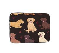 Chocolate Labrador Retriever Dog Pattern 10 Inch Laptop Sleeve Case Shockproof Protective Notebook Bag Travel Laptop Bag for Men and Women