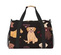 Chocolate Labrador Retriever Dog Water-Resistant Travel Duffel Bag Compact Sports, Gym & Weekend Tote for Men & Women