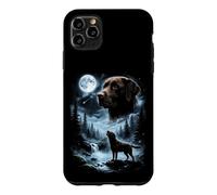 Chocolate Labrador Retriever Howling to the Moon Retro 90's Case for iPhone 11 Pro Max