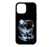 Chocolate Labrador Retriever Howling to the Moon Retro 90's Case for iPhone 12 Pro Max