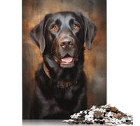 Chocolate Labrador Retriever Portrait Jigsaw Puzzles Puzzle for Adults Kids. 1000 Piece Great Gifts Challenge Toy Educational Game Home Decoration for Adults& Kids Age 14 Years Up 1000pcs (38x26cm)