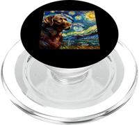 Chocolate Labrador Starry Night Shirt Vincent Van Gogh Lab PopSockets PopGrip for MagSafe