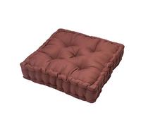 Chocolate Large Booster Cushion Plain Microfibre 40x40x10cms, Garden / Indoor Seat Pad