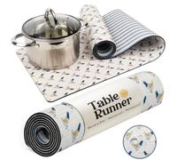 Chocolate Lemon: Trivet Table Runner - Heat Resistant 350F, Waterproof, Reversible for Hot Dishes, Plates & Pots (French Farmhouse, 48 inch)