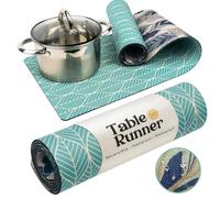 Chocolate Lemon: Trivet Table Runner - Heat Resistant 350F, Waterproof, Reversible for Hot Dishes, Plates & Pots (Botanical, 48 inch)