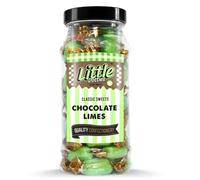 Chocolate Limes Retro Boiled Sweet Gift Jar - by Little Dotties | Traditional Candy Treats | Pick and Mix Sweets | 350 grams | Perfect for: Gifts | Birthdays | For Sharing
