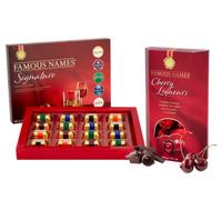 Chocolate Liqueurs - Famous Names Liquor Chocolates Signature Collection And Cherry Liqueur Chocolates Gift -Dark Chocolate Filled With Classic & Spirit And Liquers Drinks -chocolate Liquers Gift Set