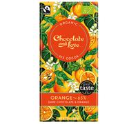Chocolate & Love Organic & Fairtrade Orange 65% Dark Chocolate Bar - 80g