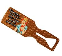 Chocolate Luggage Tag Name Tag Suitcase Label with Social Media Address ID Card Travel Holiday for Checked Luggage Hand Bag Strap - ONE Loop No Strings