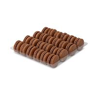Chocolate Macaron Tray by Mademoiselle Macaron - Tray of 24 Chocolate Macarons