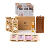 Chocolate Making Ingredients Set | DIY Gift Set for Men and Women | Cocoa Butter, Cocoa Powder, Almond Flour and Agave Juice | with Silicone Mould and Recipes