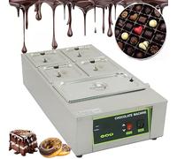 Chocolate Melting Machine - 1000W Digital Temperature Control, 8/12kg Capacity, Adjustable Heat Range 0-194℉, Water Bath Heating, 3 Tanks