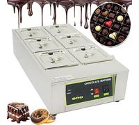 Chocolate Melting Machine, Digital Temperature Control, 8/12kg Capacity, Adjustable Temperature 0-194℉, Water Bath Heating, 3 Tank