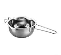 Chocolate Melting Pan Double Spout Hook | 304 Stainless Steel, fits small pots, dual pour spouts, secure hook handle for butter, cheese, candy
