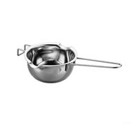 Chocolate Melting Pan Double Spout Hook | 304 Stainless Steel, fits small pots, dual pour spouts, secure hook handle for butter, cheese, candy