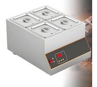 Chocolate Melting Pot, 500W Tempering Machine, Stainless Steel Food Warmer with Adjustable Temperature and Lid, Ideal for Baking and Candy Making