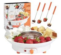 Chocolate Melting Pot with Temperature Control 40-70℃ | Fondue Sets for Cheese and Chocolate | Includes 2 Fondue Forks for Marshmallow Toasting
