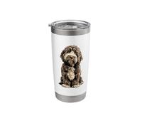 Chocolate Merle Cockapoo Dog Illustration Stainless Steel Insulated Tumbler