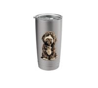 Chocolate Merle Cockapoo Dog Illustration Stainless Steel Insulated Tumbler