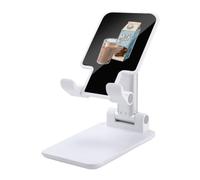 Chocolate Milk Foldable Mobile Phone Holder Stand for Desk White-style