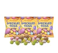 Chocolate Mini Eggs 285g - Pack of 3 Speckled Chocolate Eggs Hard Shell Easter Hunt Treats - Kids Easter Egg - For Easter Parties & Celebrations - Schools Egg Hunt