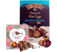 Chocolate Mini Eggs & Guylan Chocolate Hamper 225 g - Easter Egg Chocolate Gift Set for her with Irish Cream Salted Caramel Truffles & Mini eggs - Easter Gifts for Adults Mothers Day Gifts 2026