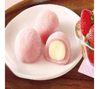 Chocolate mochi, matcha strawberry mango milk flavored mochi 8pcs/box, instant sweet rice dumpling, traditional glutinous rice cake, handmade pastry, dessert snack gift pack (1 box,Strawberry)