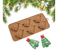 Chocolate Mold | 6-Cavity Christmas Festive Tool | Chocolate Silicone Thick Mould,for Cooking Dessert Party Baking Festival Home Holiday Birthday Kitchen Celebration